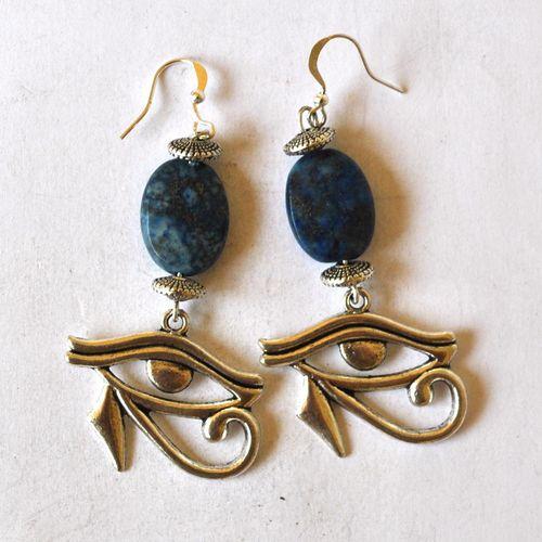 Lpc 498 boucles oreilles egyptienne orientales lapis lazuli 70mm 14gr argent925 6
