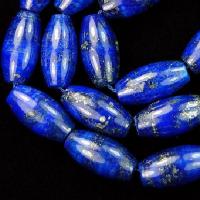 Lpp 001c lot 20xperles lapis lazuli 10x20mm olivettes polie loisirs creatifs creation bijou