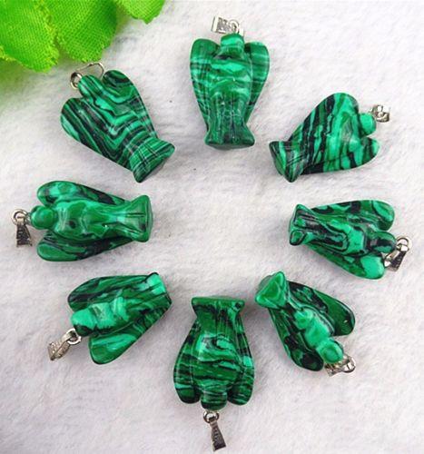 Mal 000bd pendentif pendant malachite ange achat vente loisirs creatifs