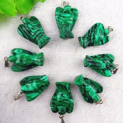 Mal 000bd pendentif pendant malachite ange achat vente loisirs creatifs