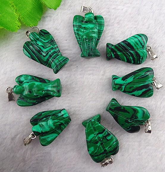Mal 000be pendentif pendant malachite ange achat vente loisirs creatifs
