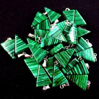 Mal 00ea pendule malachite 25x15mm radiesthesie divination voyance lithotherapie reiki achat vente