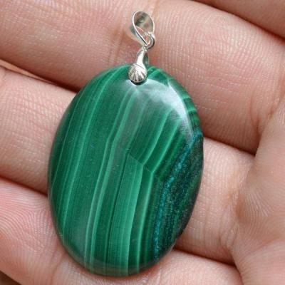 Mal 017a pendentif pendant malachite achat vente bijou argent 925