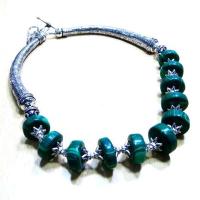 Mal 021b collier parure malachite achat vente bijoux argent 925 ethnique