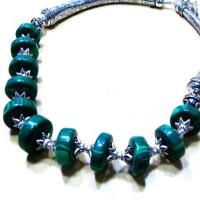 Mal 021c collier parure malachite achat vente bijoux argent 925 ethnique