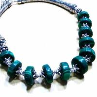 Mal 021d collier parure malachite achat vente bijoux argent 925 ethnique