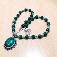 Mal 033b collier parure malachite achat vente bijoux argent 925 ethnique