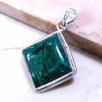 Mal 035b pendentif pendant malachite achat vente bijou argent 925