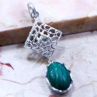 Mal 041a pendentif pendant malachite achat vente bijou argent 925