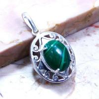 Mal 042a pendentif pendant malachite achat vente bijou argent 925