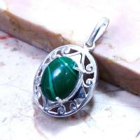 Mal 042b pendentif pendant malachite achat vente bijou argent 925