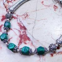 Mal 044b collier parure malachite achat vente bijoux argent 925 ethnique