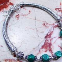 Mal 044c collier parure malachite achat vente bijoux argent 925 ethnique