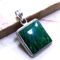 Mal 049b pendentif pendant malachite achat vente bijou argent 925