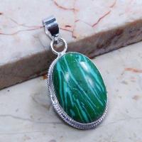 Mal 052a pendentif pendant malachite achat vente bijou argent 925