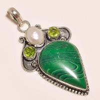 Mal 069a pendentif pendant malachite achat vente bijou argent 925