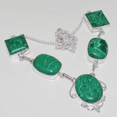 Mal 074a collier parure sautoir malachite achat vente bijou argent 925