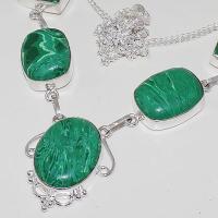 Mal 074b collier parure sautoir malachite achat vente bijou argent 925