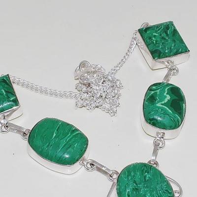 Mal 074a collier parure sautoir malachite achat vente bijou argent 925