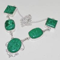 Mal 074d collier parure sautoir malachite achat vente bijou argent 925