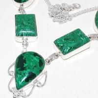 Mal 077b collier parure sautoir malachite achat vente bijou argent 925