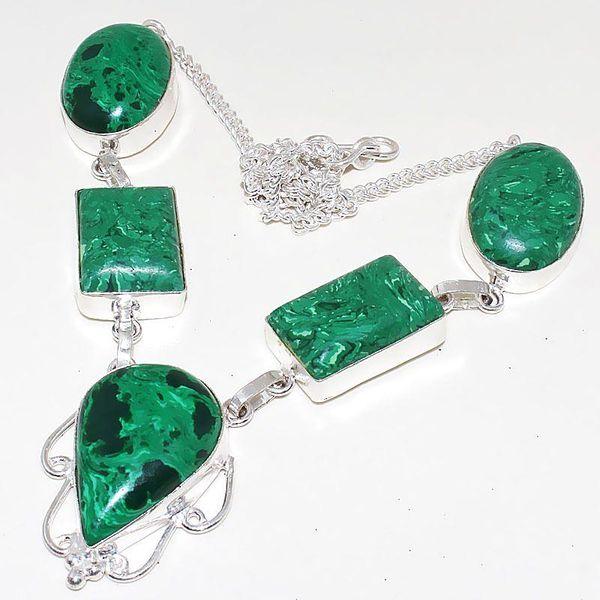 Mal 077d collier parure sautoir malachite achat vente bijou argent 925