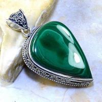 Mal 078a pendentif pendant malachite achat vente bijou argent 925