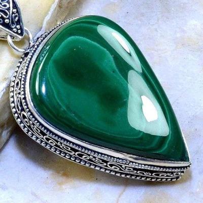 Mal 078c pendentif pendant malachite achat vente bijou argent 925