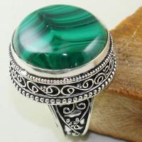 Mal 080a bague chevaliere t59 malachite achat vente bijou argent 925