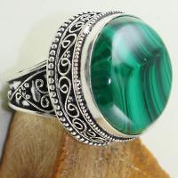 Mal 080c bague chevaliere t59 malachite achat vente bijou argent 925