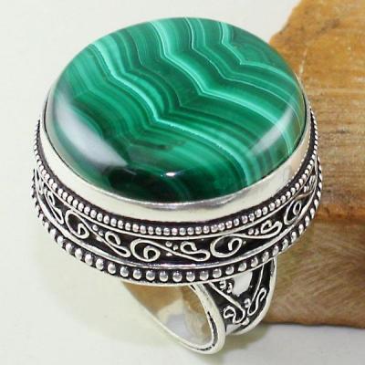 Mal 081a bague chevaliere t59 25mm malachite achat vente bijou argent 925