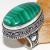Mal 090a bague chevaliere t58 30mm malachite achat vente bijou argent 925