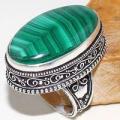 Mal 090a bague chevaliere t58 30mm malachite achat vente bijou argent 926