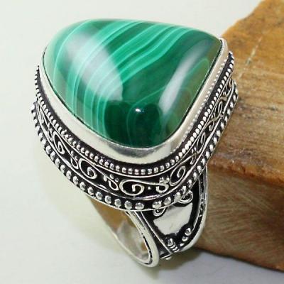 Mal 093a bague chevaliere t59 22mm malachite achat vente bijou argent 925