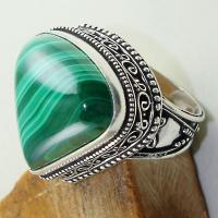 Mal 093c bague chevaliere t59 22mm malachite achat vente bijou argent 925