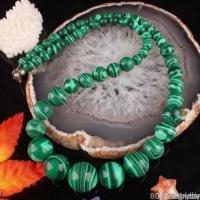 Mal 095d collier 6x14mm parure sautoir malachite achat vente bijou argent 925