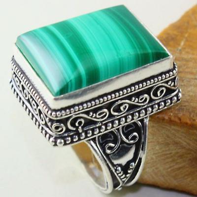 Mal 097a bague chevaliere t59 22mm malachite achat vente bijou argent 925