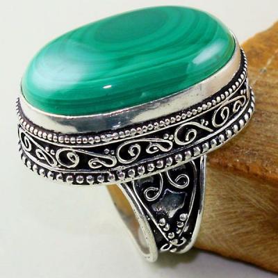 Mal 098a bague chevaliere t60 28mm malachite achat vente bijou argent 925