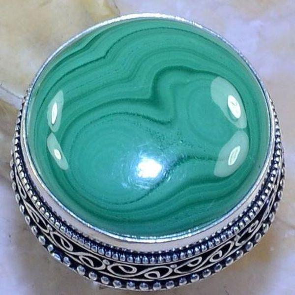 Mal 105b bague t58 24mm malachite achat vente bijou argent 925