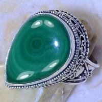 Mal 108c bague t59 18x25mm malachite achat vente bijou argent 925