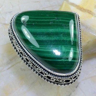 Mal 109a bague t59 24x28mm malachite achat vente bijou argent 925