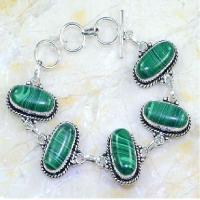 Mal 111d bracelet 10x20mm malachite achat vente bijou argent 925