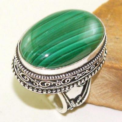 Mal 113a bague t59 17x25mm malachite achat vente bijou argent 925