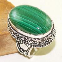 Mal 113b bague t59 17x25mm malachite achat vente bijou argent 925