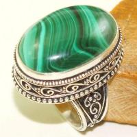 Mal 116a bague t58 18x25mm malachite achat vente bijou argent 925