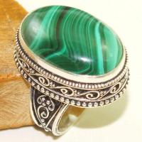 Mal 116b bague t58 18x25mm malachite achat vente bijou argent 925