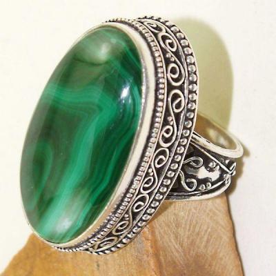 Mal 117c bague t59 18x32mm malachite achat vente bijou argent 925