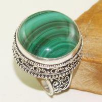 Mal 120a bague t58 20mm malachite achat vente bijou argent 925