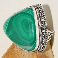 Mal 123c bague chevaliere t60 28x30mm malachite achat vente bijou argent 925