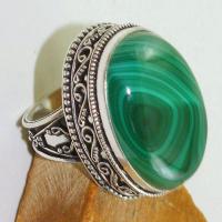 Mal 124c bague chevaliere t59 20x30mm malachite achat vente bijou argent 925